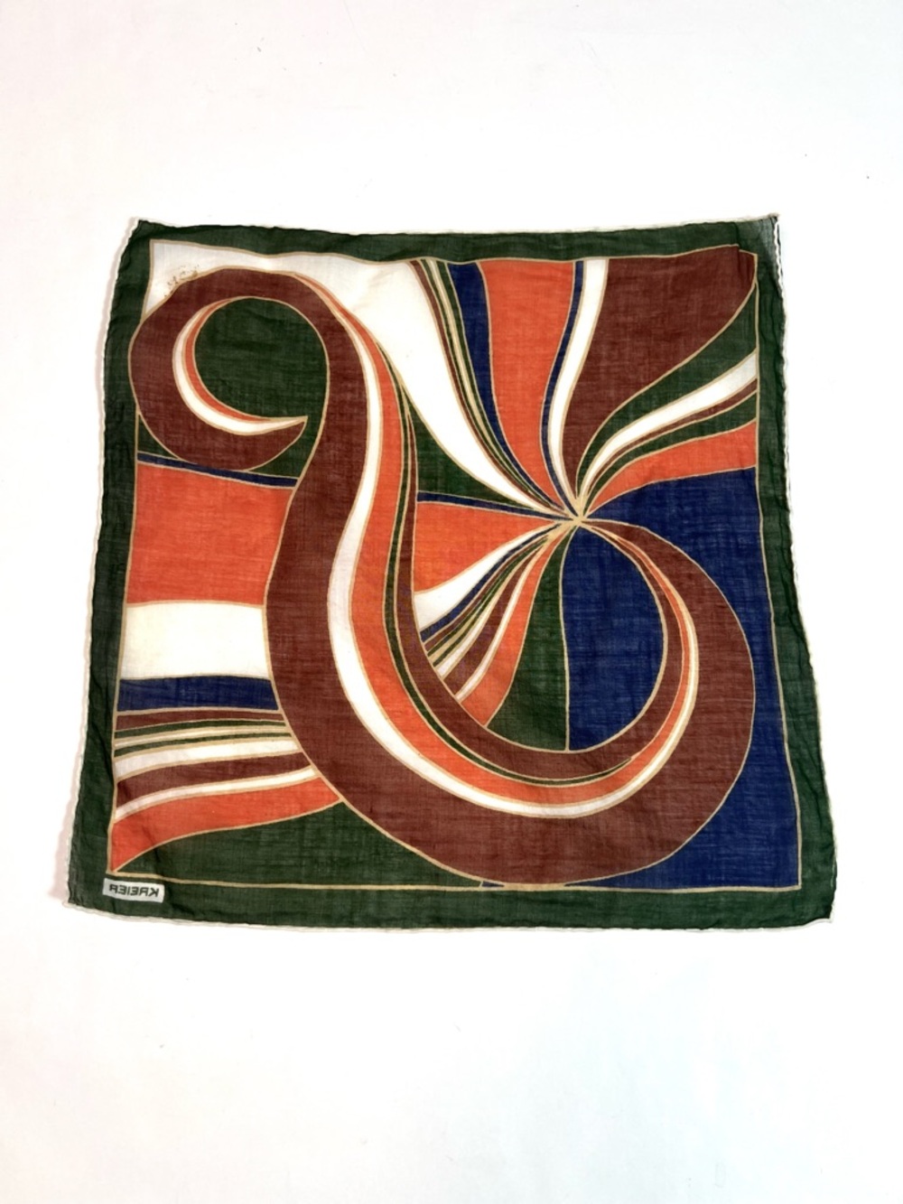 Beautiful Vintage Kreier Handkerchief Scarf - Picture 4 of 5